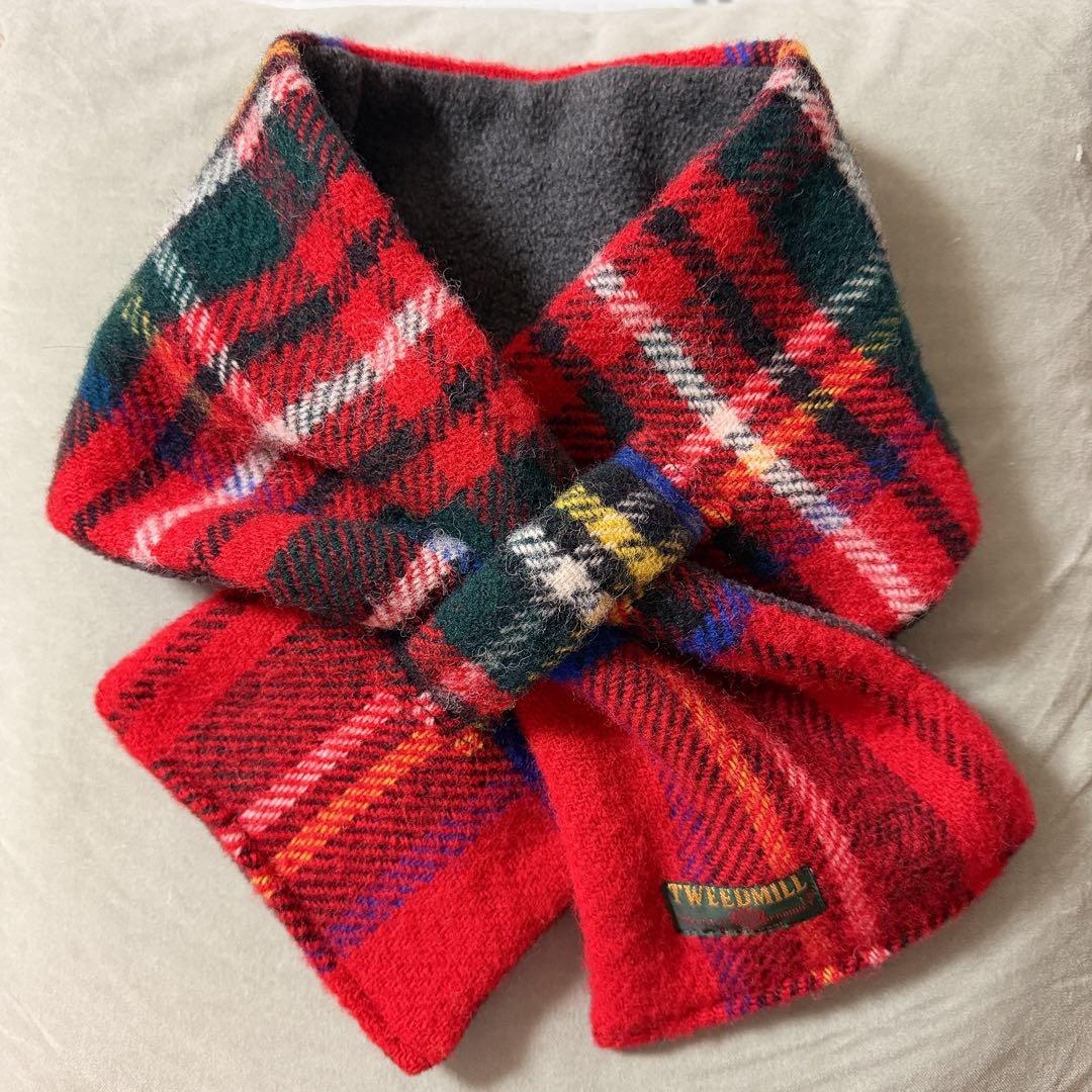 《別注》【TWEEDMILL/ツイードミル】ウール×フリース差し込みマフラー