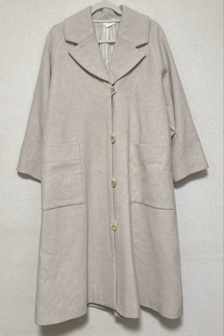 yuni super100 Wool ロングトレンチコート