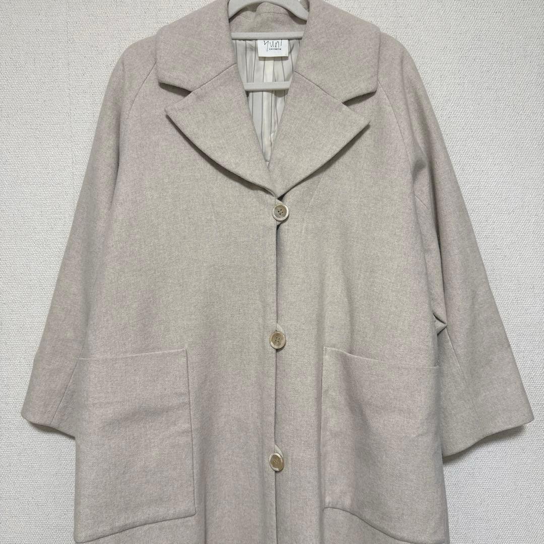 yuni super100 Wool ロングトレンチコート