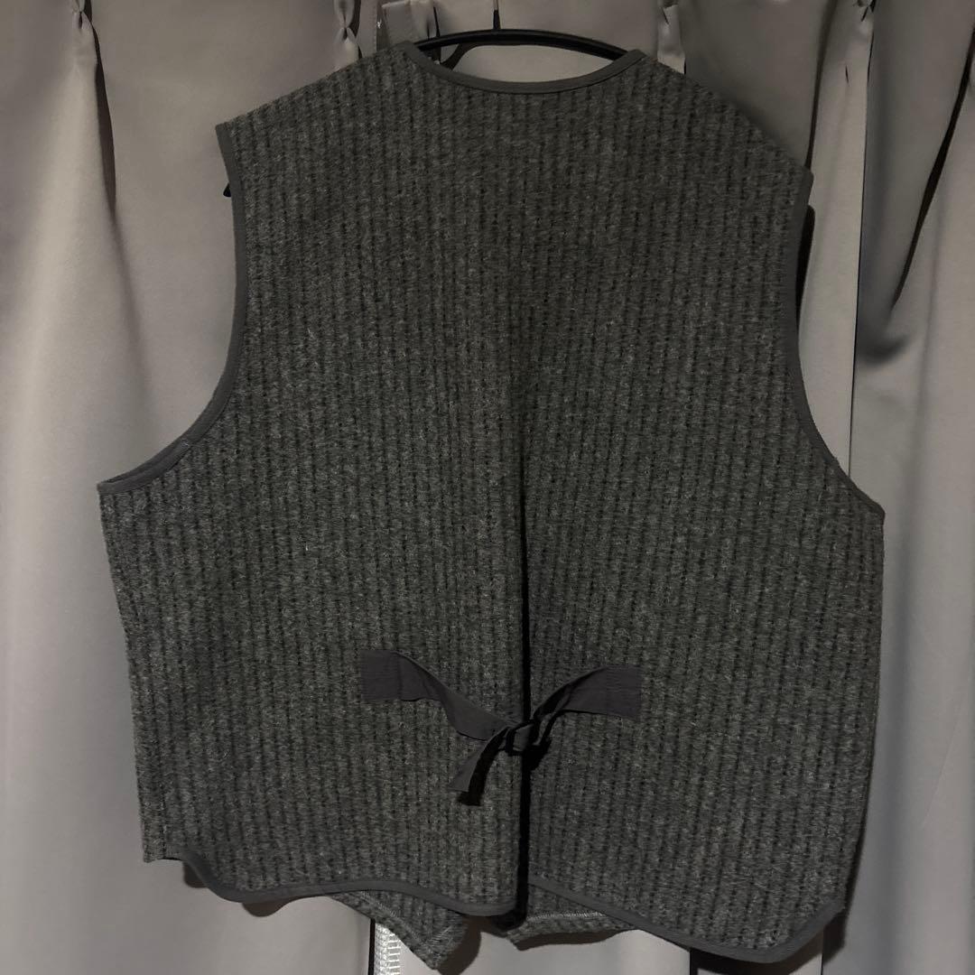 Woolrich ウールベスト XL グレー フルジップ アウトドア ワーク