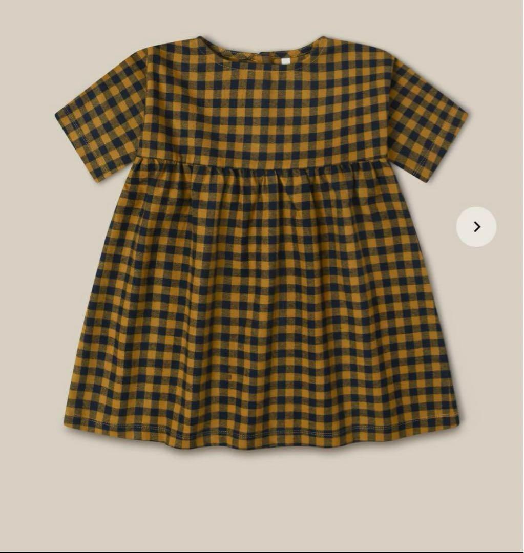 ワンピース organiczooBlueberry Gingham Gather Dress