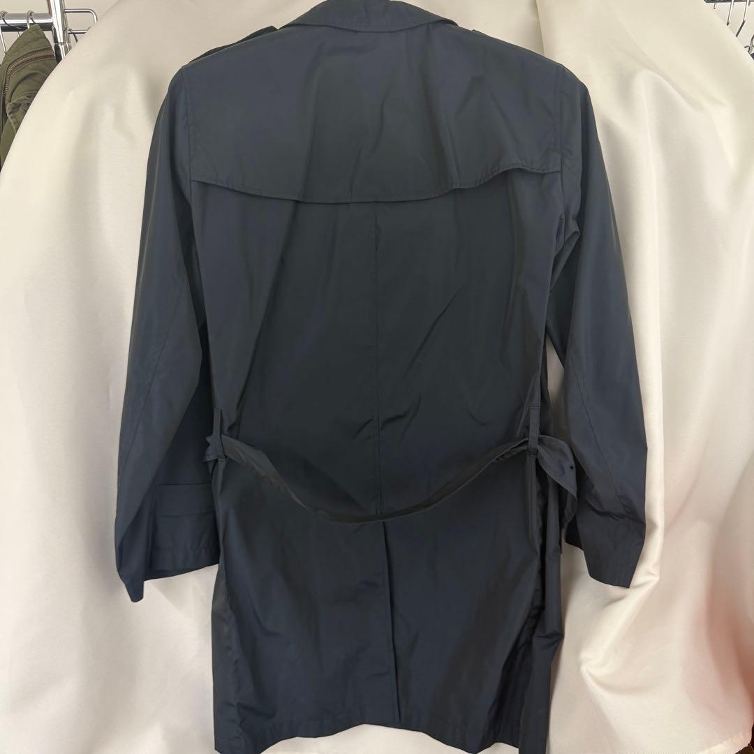 【美品】 シーラップ トレンチコート ポリ ネイビー 無地 46 Sealup