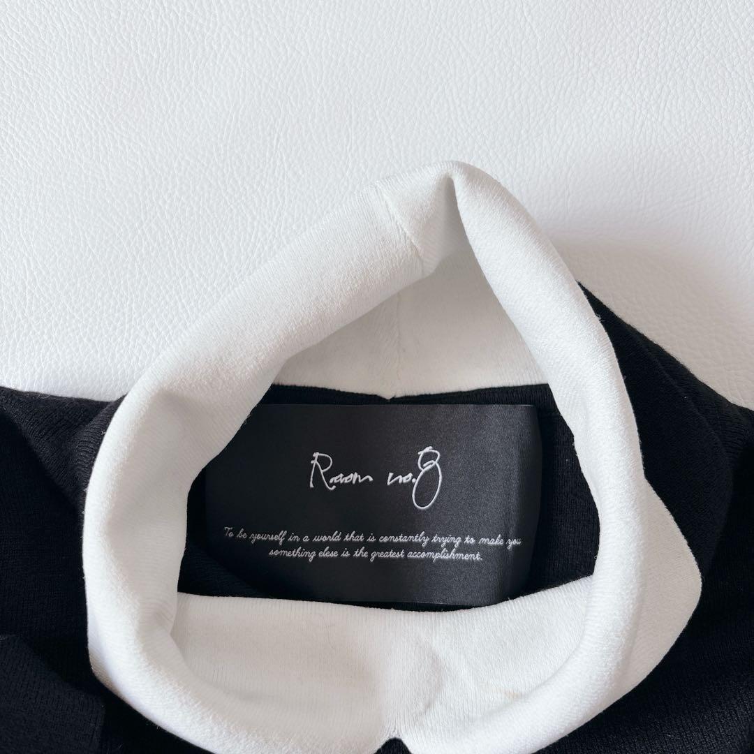 美品✨ROOM NO.8 BLACK ニードル バイカラー カフス ドレス F
