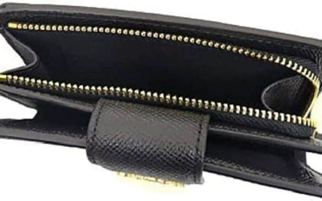 【新品・未使用】COACH コーチ F06390 二つ折り財布 ブラック レザー