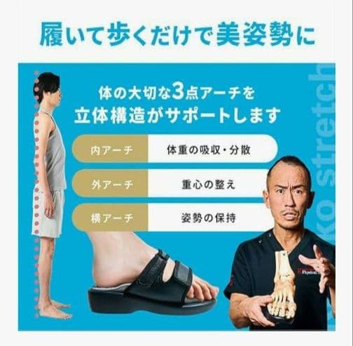 Kaneko stretch SANDALS L-LL 兼子ストレッチサンダル