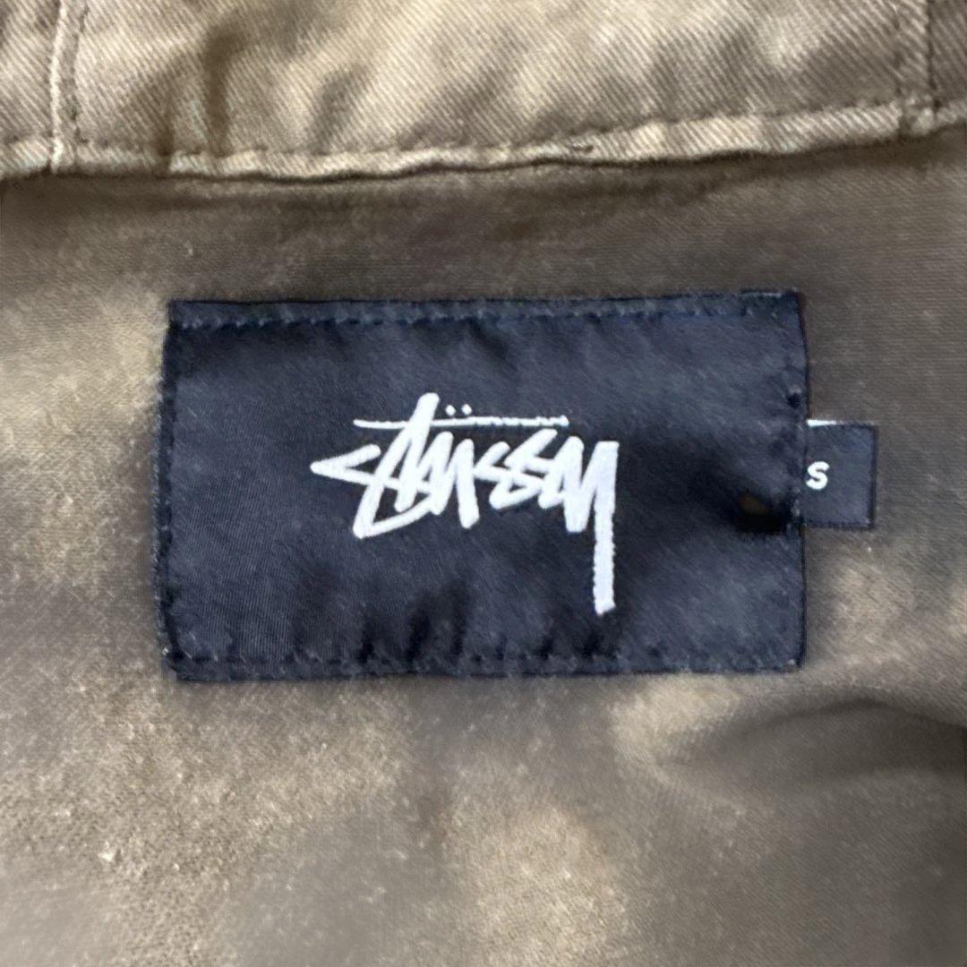 Stussy フード付きオリーブロングコート
