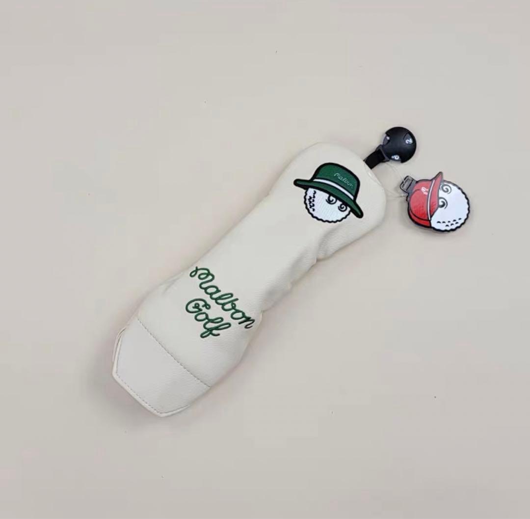 【大人気値下げ３点セット】Malbon Golfマルボンカバークリーミーホワイト