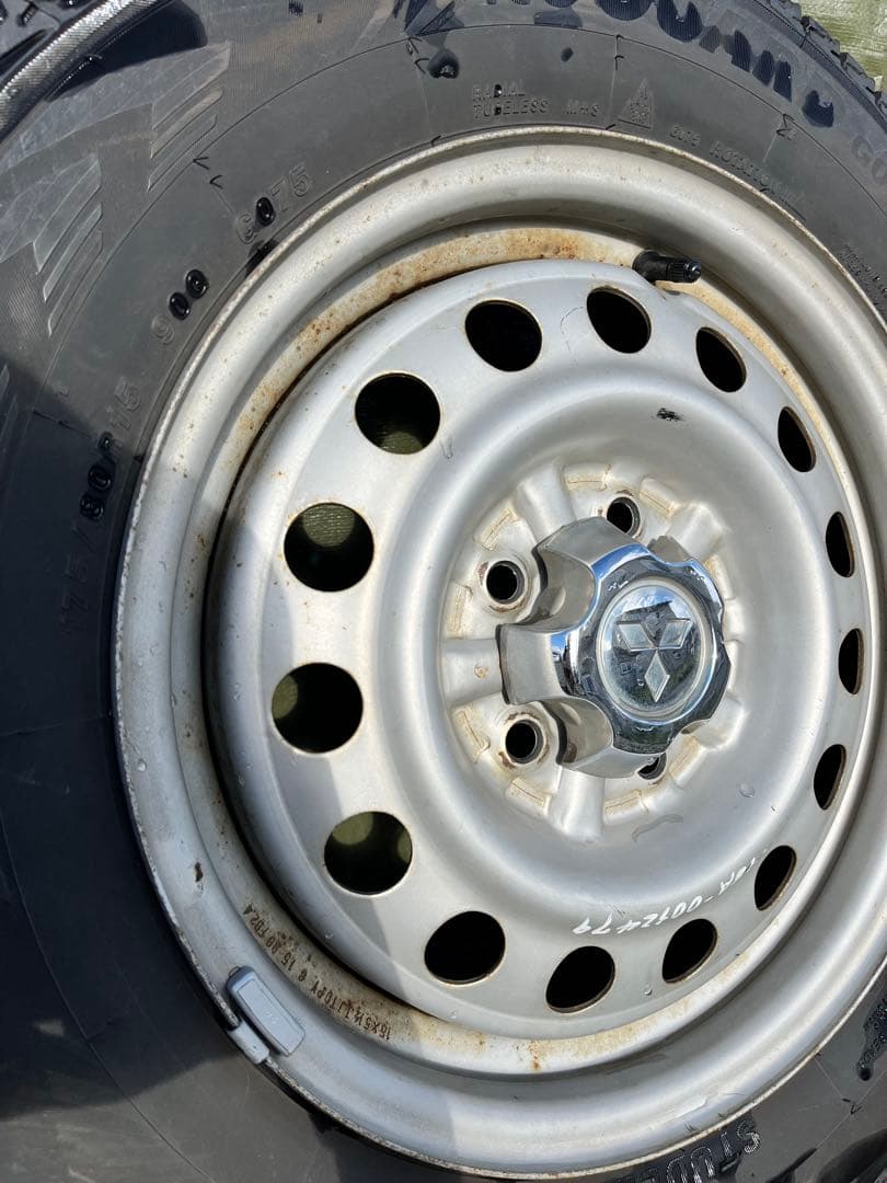 M*a様 パジェロミニ 純正鉄チンホイール 22年製スタッドレス付き