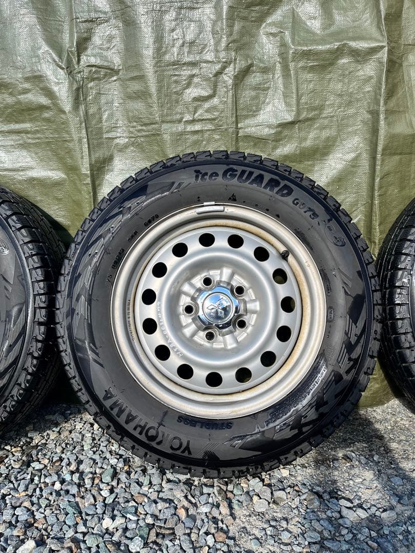 M*a様 パジェロミニ 純正鉄チンホイール 22年製スタッドレス付き