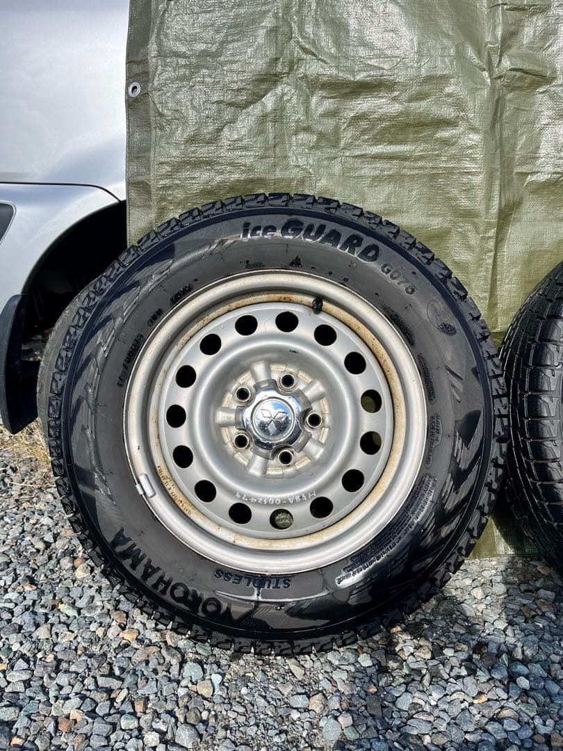 M*a様 パジェロミニ 純正鉄チンホイール 22年製スタッドレス付き