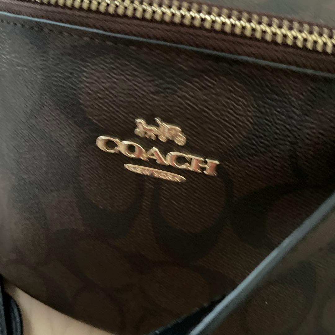 COACH ロゴ入り ボディバッグ ブラウン