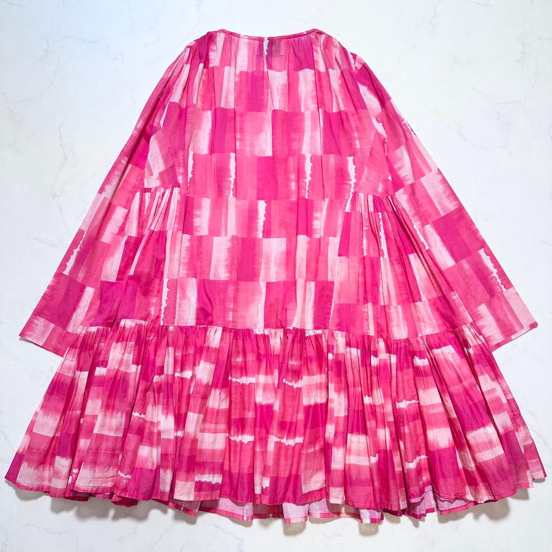 24SS 完売品✨マーレット タイダイワンピース ピンタック ピンク系 XS