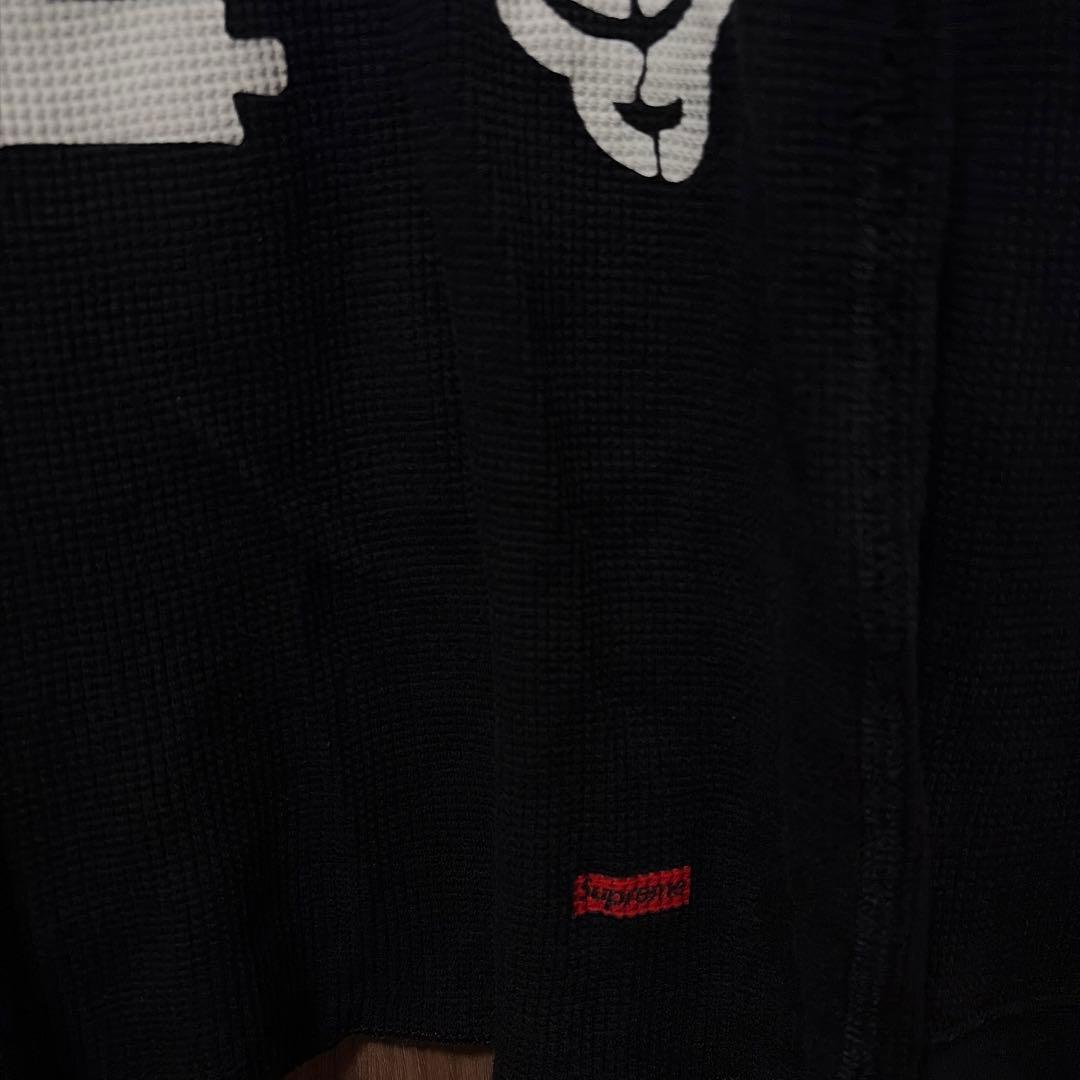 トップス supreme Hanes bones thermal crew Black