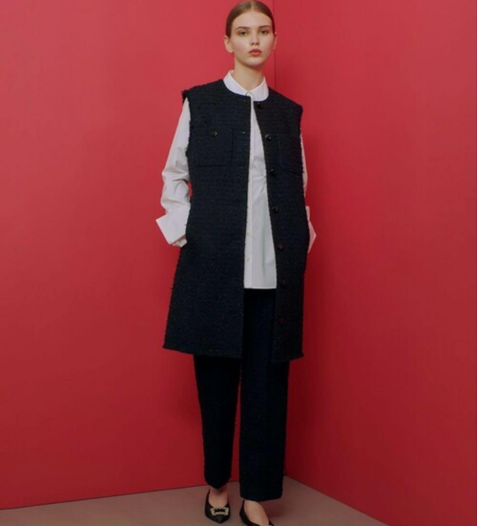 LOULOU WILLOUGHBY ファンシーツイードロングジレ　M