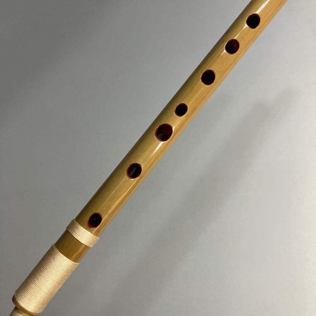 【篠笛八本調子 C管】 唄物　ドレミ調　天地糸巻 西洋音階 竹笛 M8-284