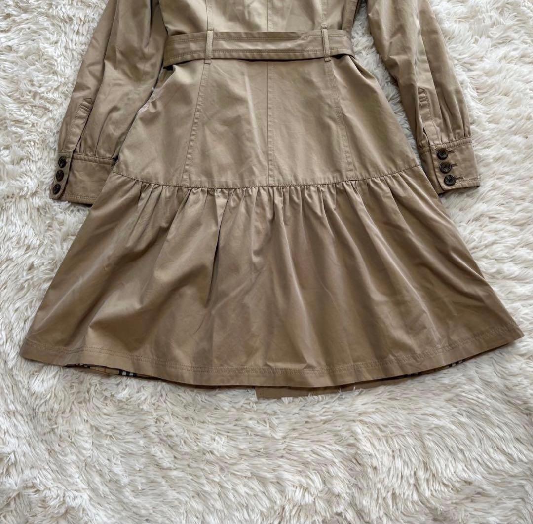 BURBERRY BLUE LABELトレンチコートベージュ フレアノバチェック
