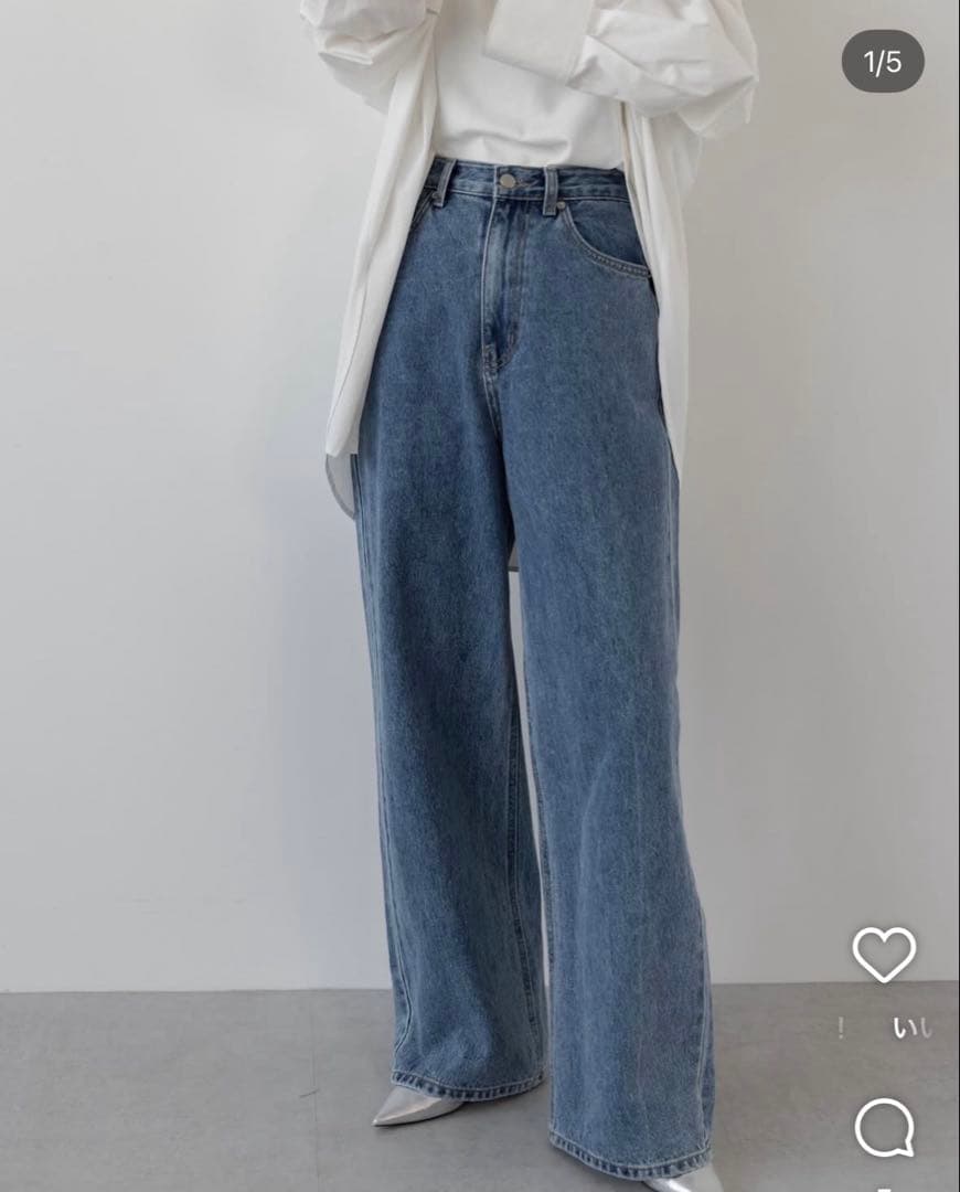 美品　Na.e Wide Loose Jeans M/通常丈