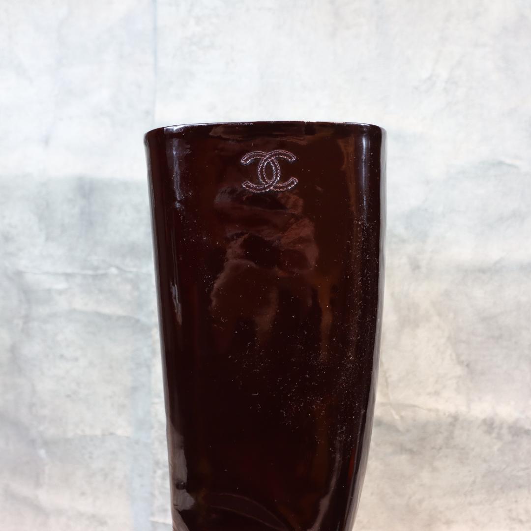 CHANEL シャネル COCO ココマーク パテント ロングブーツ