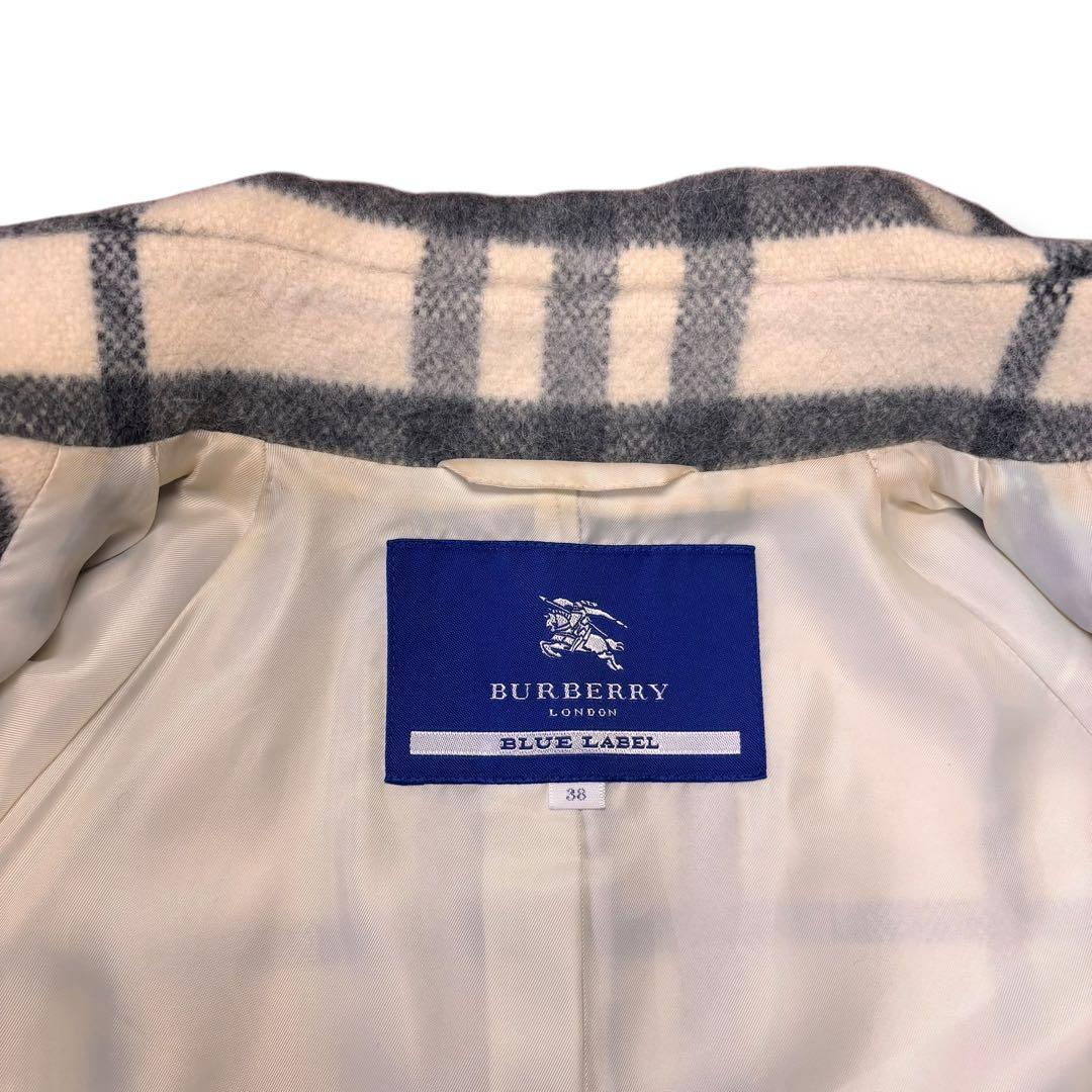 BURBERRY BLUE LABEL フレアコート チェック柄 38サイズ