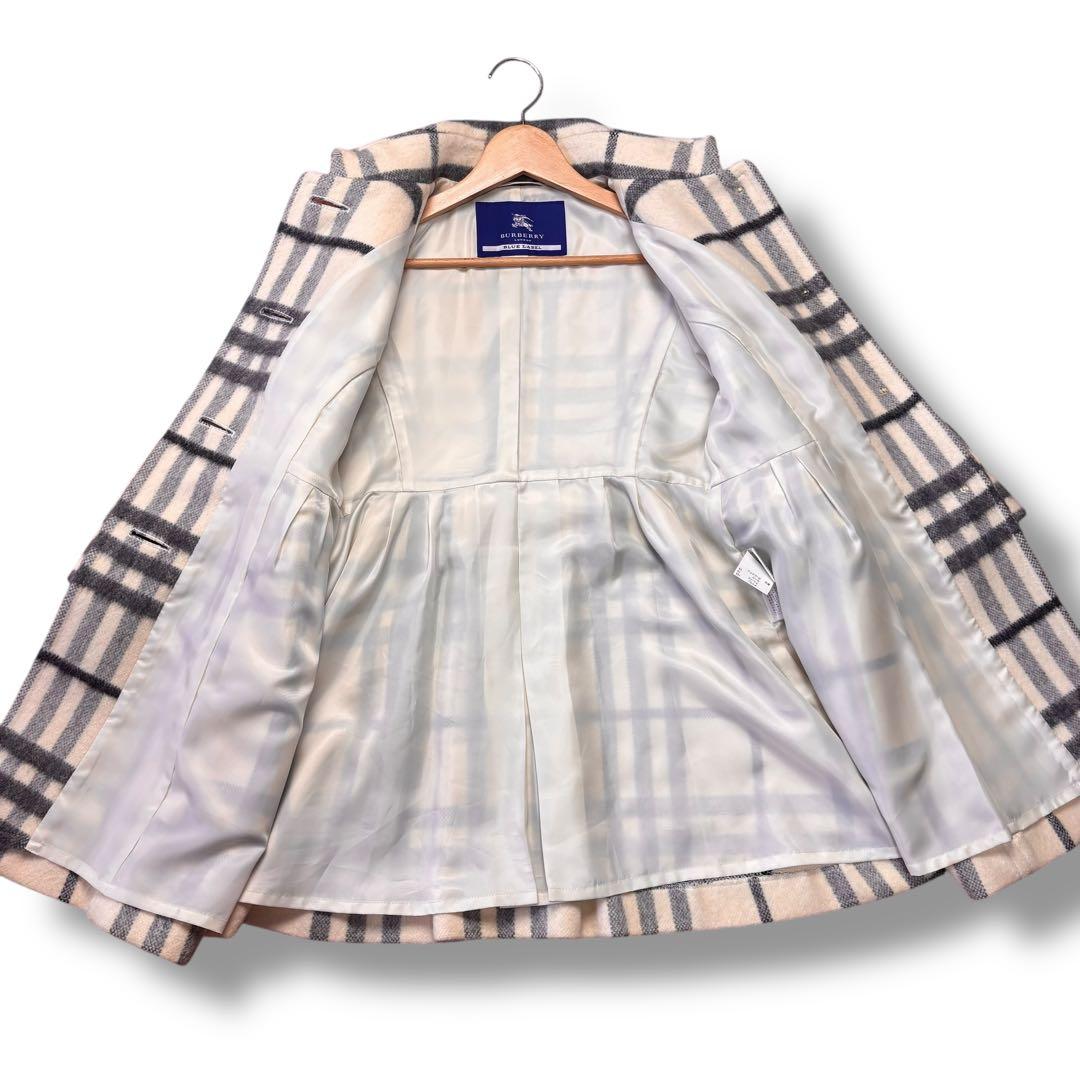 BURBERRY BLUE LABEL フレアコート チェック柄 38サイズ