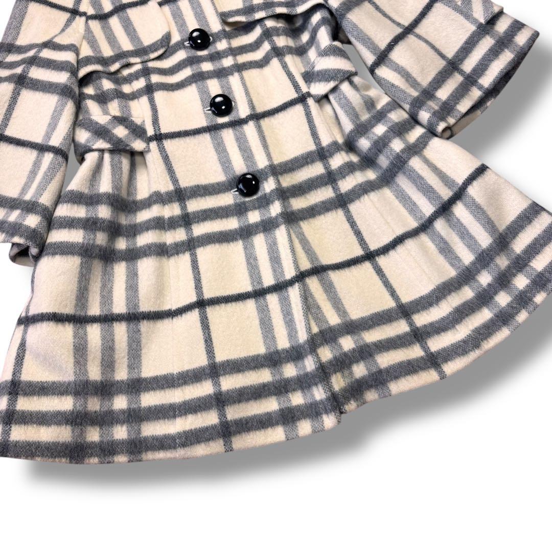 BURBERRY BLUE LABEL フレアコート チェック柄 38サイズ