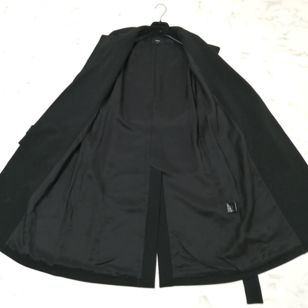 極美品✨セオリー　ロングコート　ベルト　羽織り　22SS　美シルエット　黒　上品