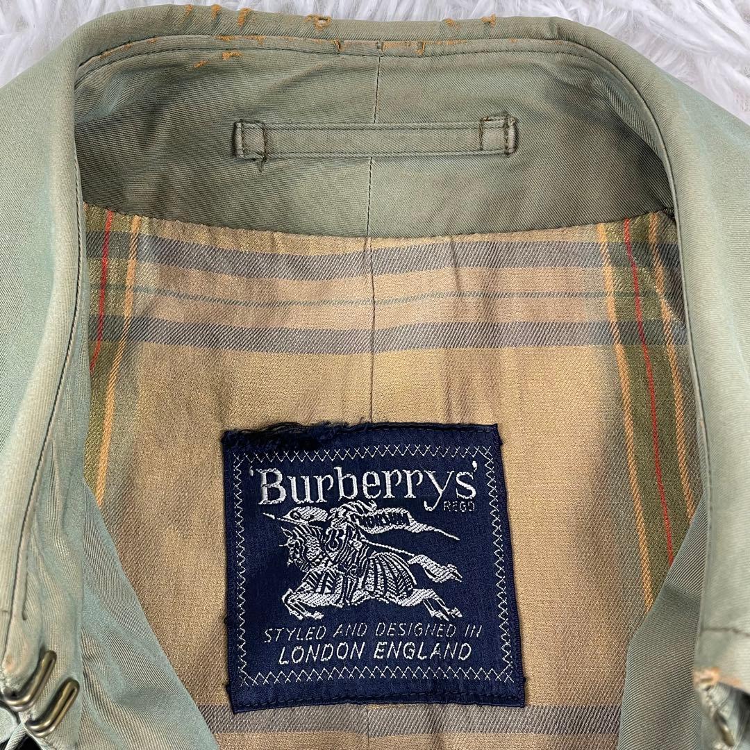 Burberry's バーバリー　トレンチコート　ベルト　チェック柄　カーキ　L