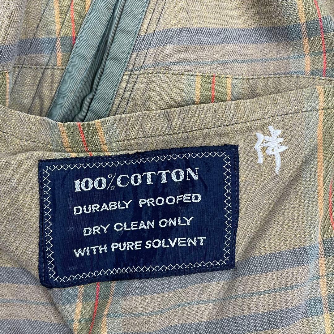 Burberry's バーバリー　トレンチコート　ベルト　チェック柄　カーキ　L