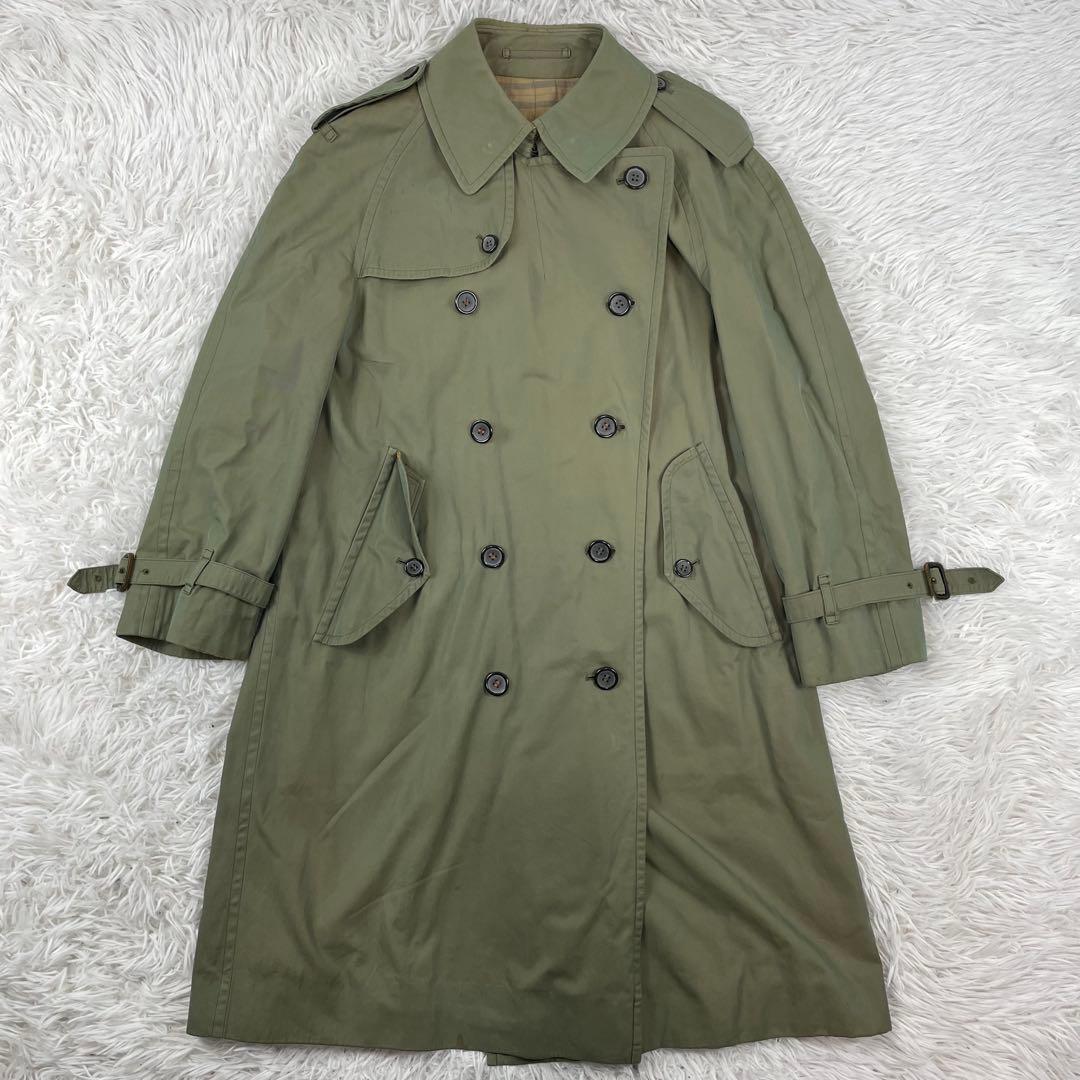 Burberry's バーバリー　トレンチコート　ベルト　チェック柄　カーキ　L