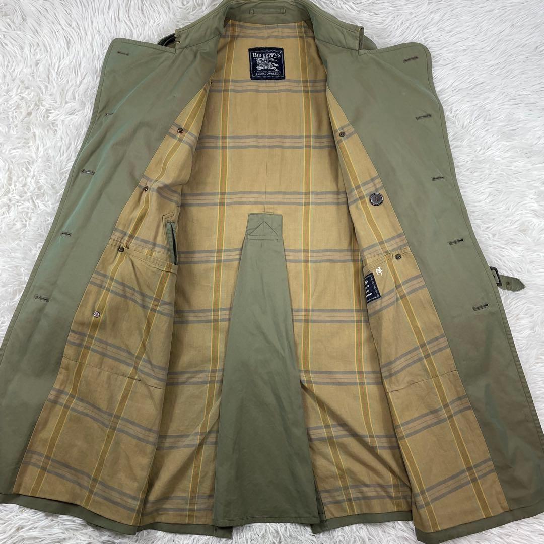 Burberry's バーバリー　トレンチコート　ベルト　チェック柄　カーキ　L