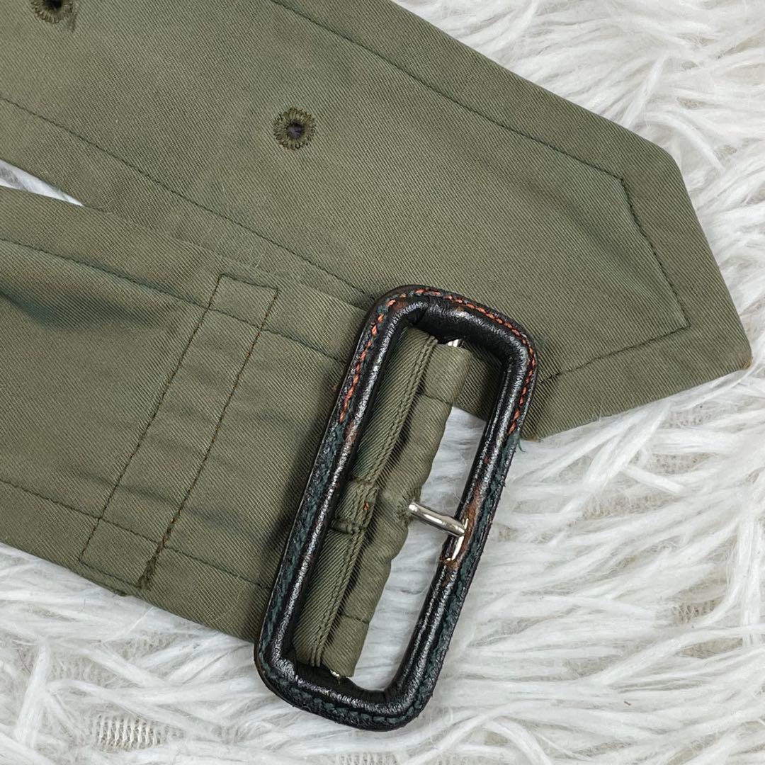 Burberry's バーバリー　トレンチコート　ベルト　チェック柄　カーキ　L