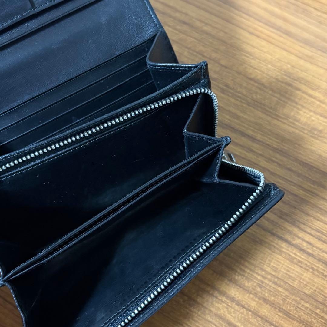 ロエベ リピート アナグラム 二つ折り財布 ブラック