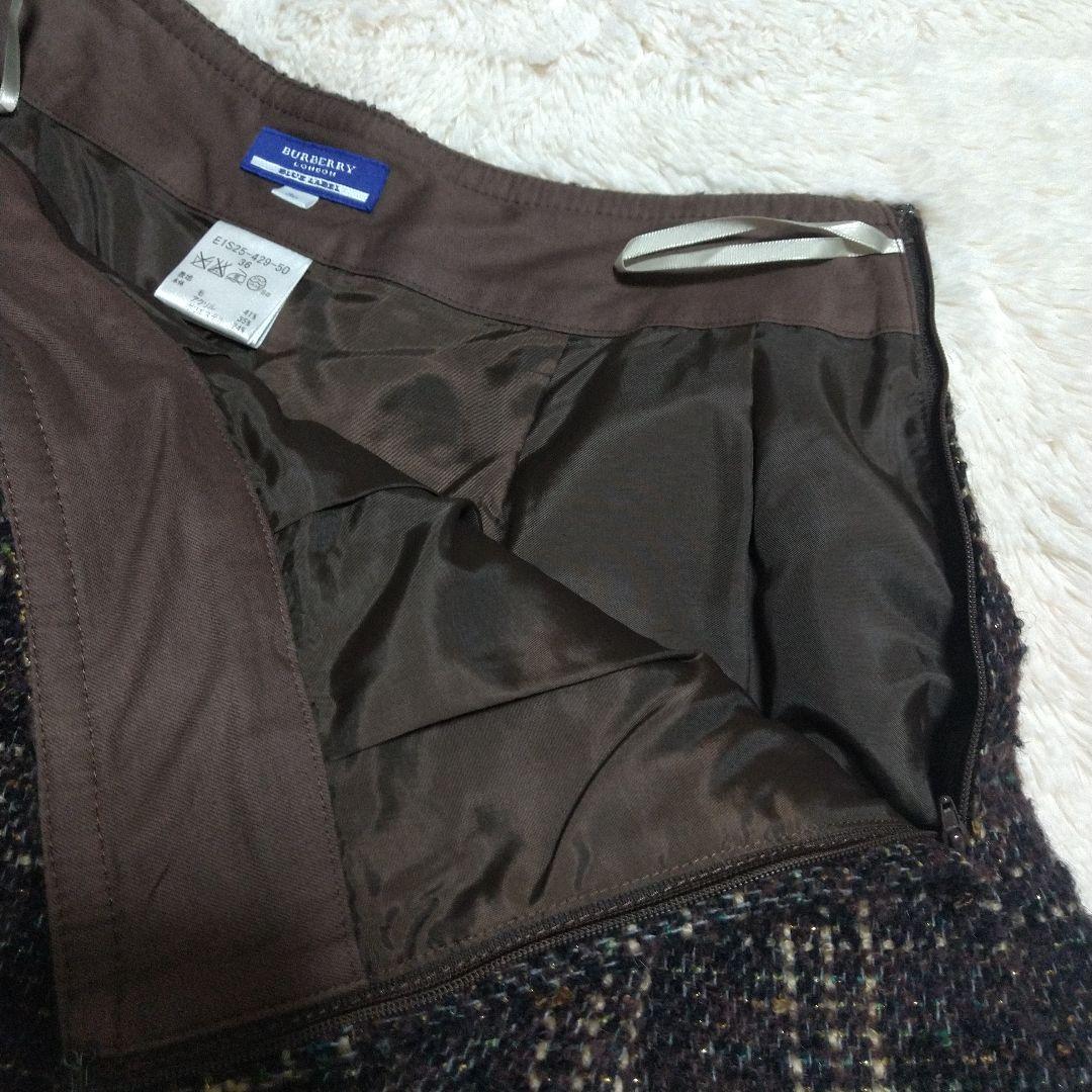 美品 BURBERRY ミニスカート風 キュロット ブラウン ホースマーク 36