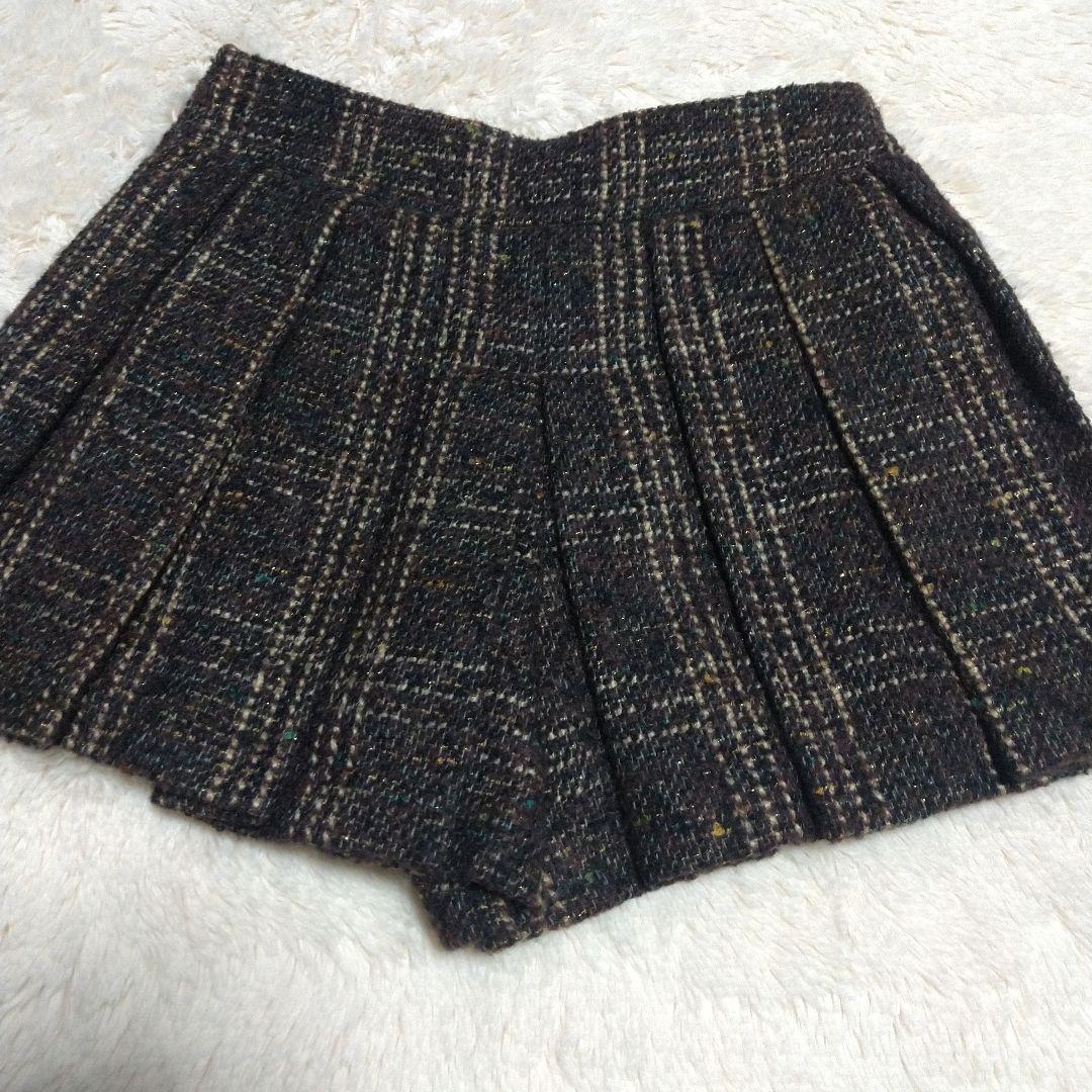 美品 BURBERRY ミニスカート風 キュロット ブラウン ホースマーク 36