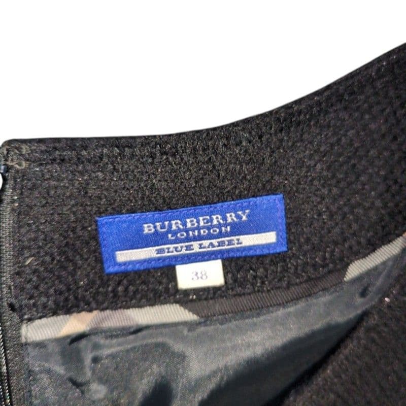 美品　バーバリーブルーレーベル　ワンピース 38　ラメ　ノバチェック　フリル