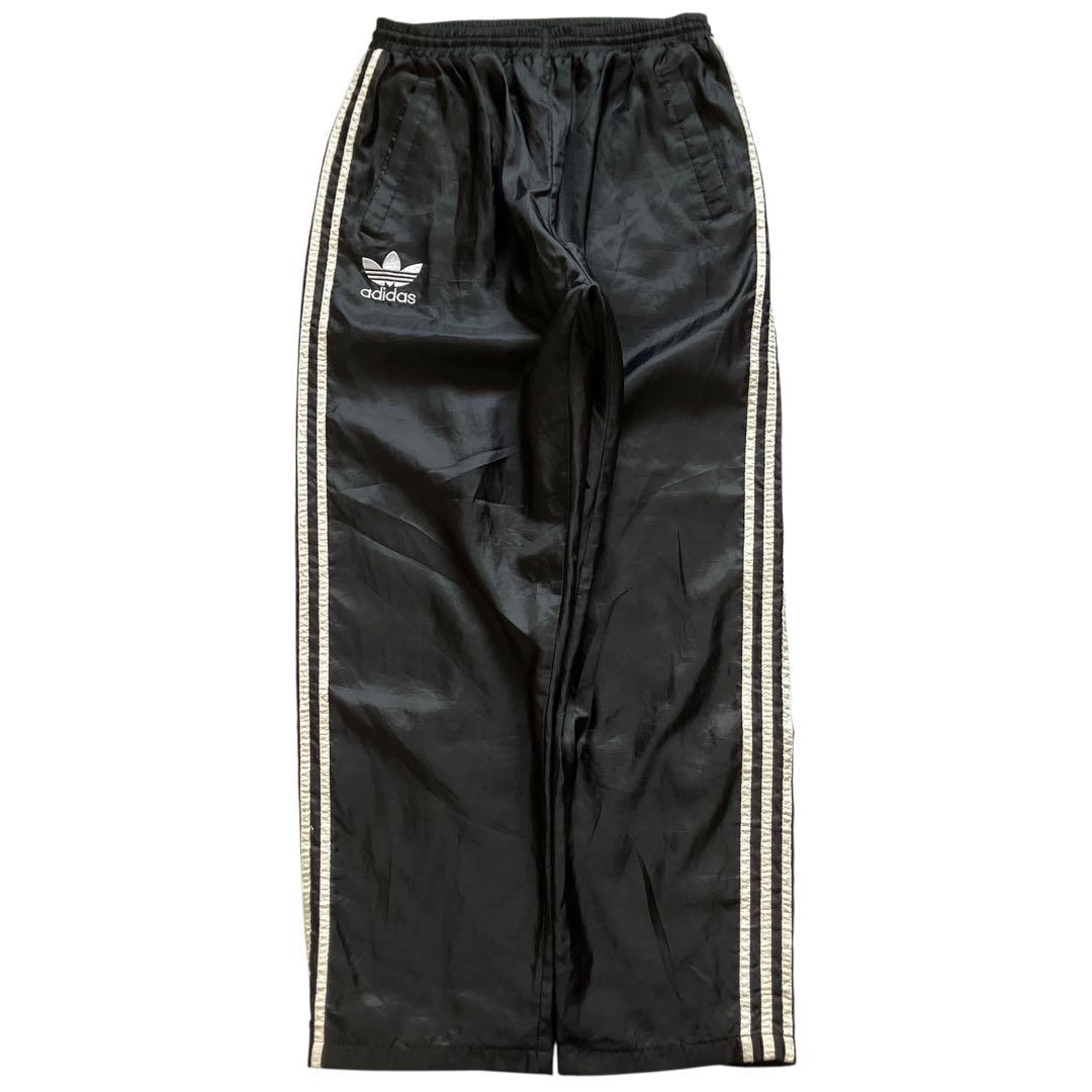 90s old adidas ヴィンテージ ワイドナイロントラックパンツ 極太