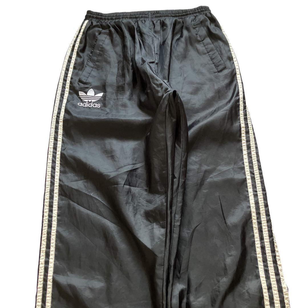90s old adidas ヴィンテージ ワイドナイロントラックパンツ 極太