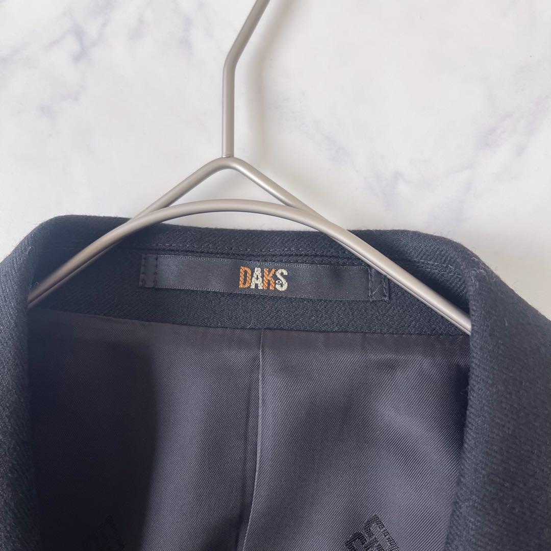 【未使用級】DAKS ダックス ダブルブレスト テーラードジャケット 黒 11号