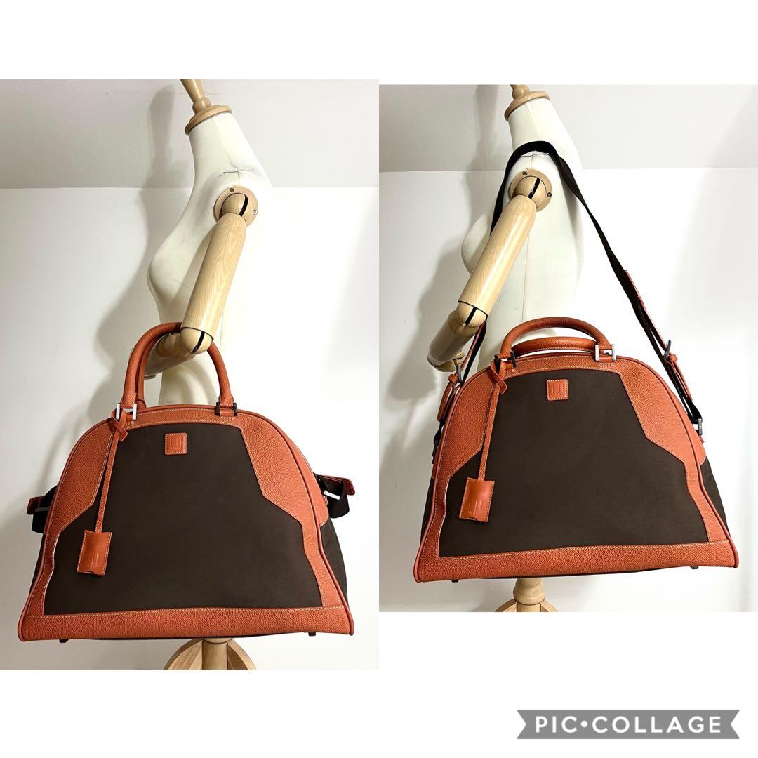 美品　ダンヒル　2way ボストンバッグ　ショルダーバッグ　南京錠　斜めがけ