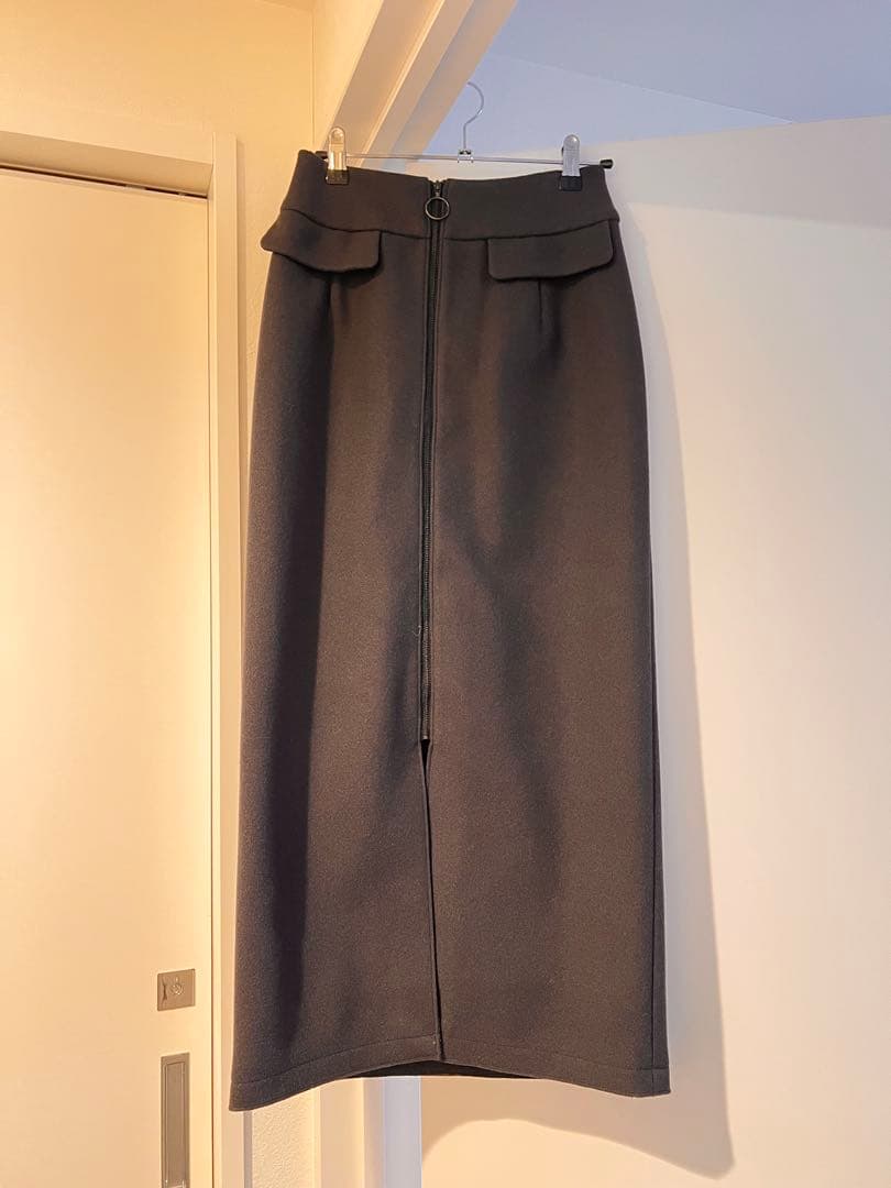 新品♡ルーニィLOUNIE ダブルジャージータイトスカート チャコールグレー36