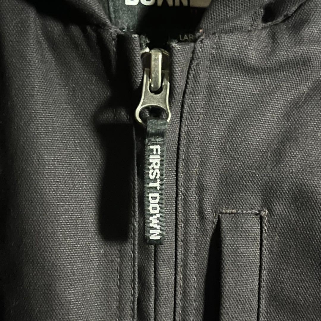FIRSTDOWN アクティブジャケット　難燃　ダック地　フーディ　XL 黒
