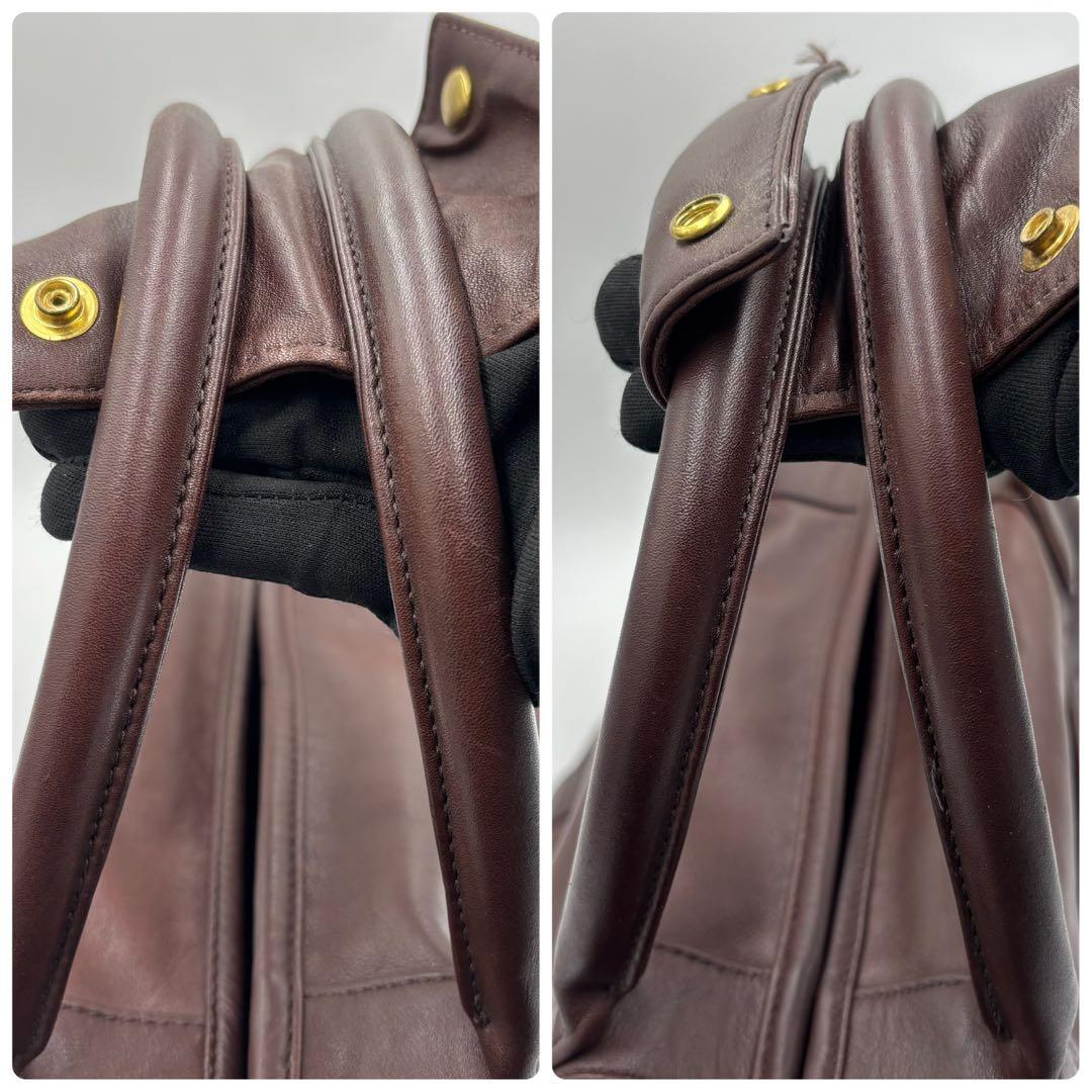 COACH オールドコーチ グラブタンレザー ボストンバッグ 0502 ブラウン