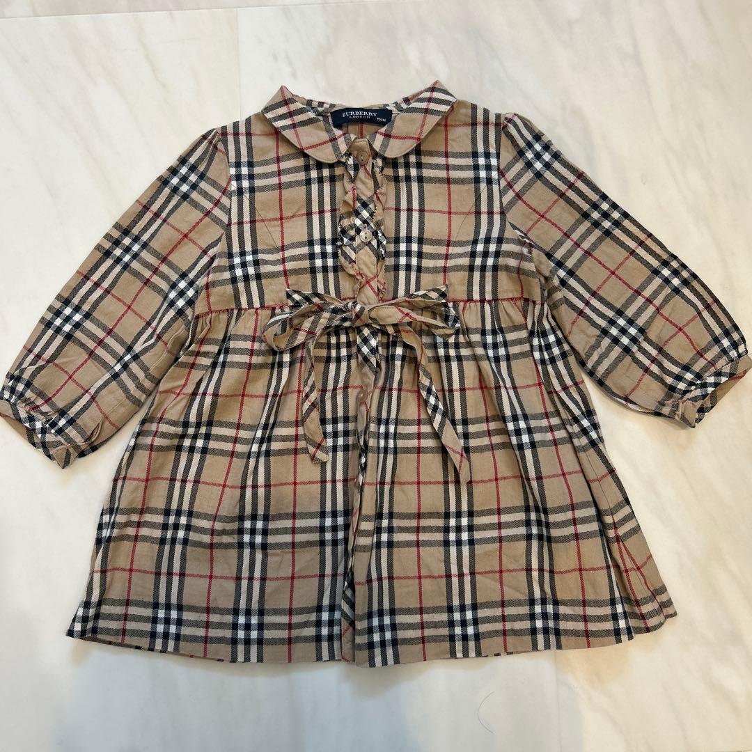 バーバリー Burberry London ノバチェック 長袖ワンピース 90