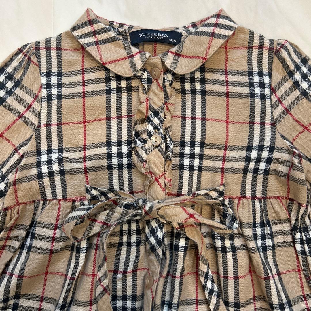 バーバリー Burberry London ノバチェック 長袖ワンピース 90