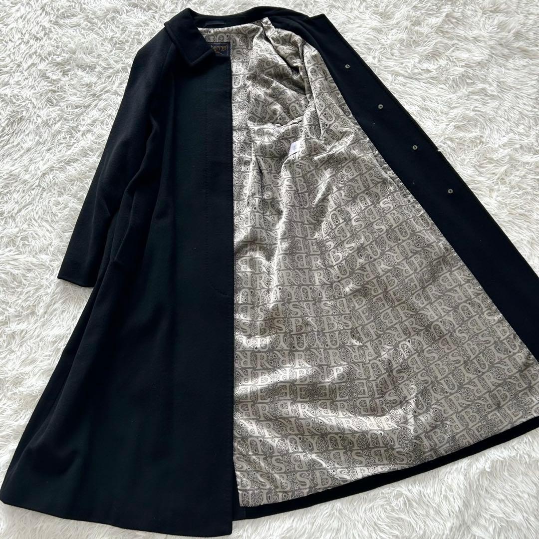 【極美品】BURBERRY バーバリー　カシミヤ100% ロングコート　黒　M