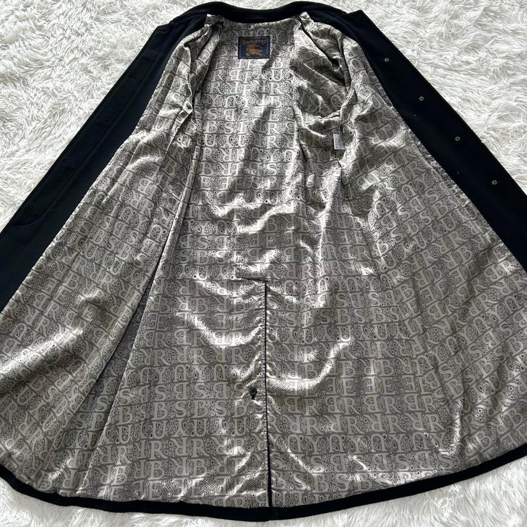 【極美品】BURBERRY バーバリー　カシミヤ100% ロングコート　黒　M