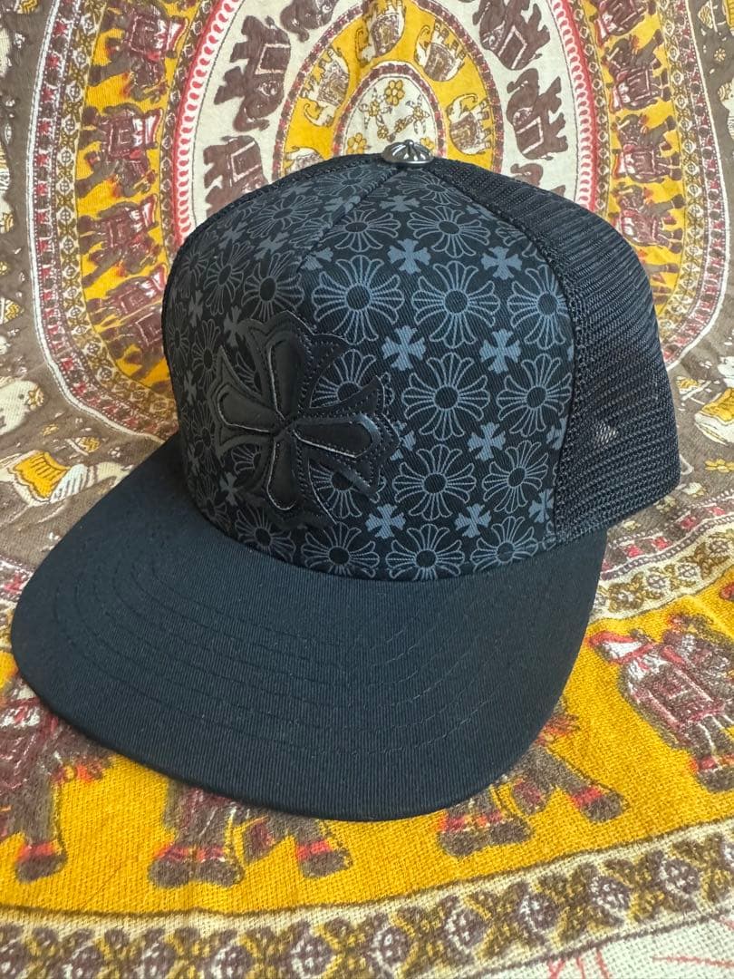 CHROME HEARTS ブラック 花柄 トラッカーキャップ早い者勝ち！！