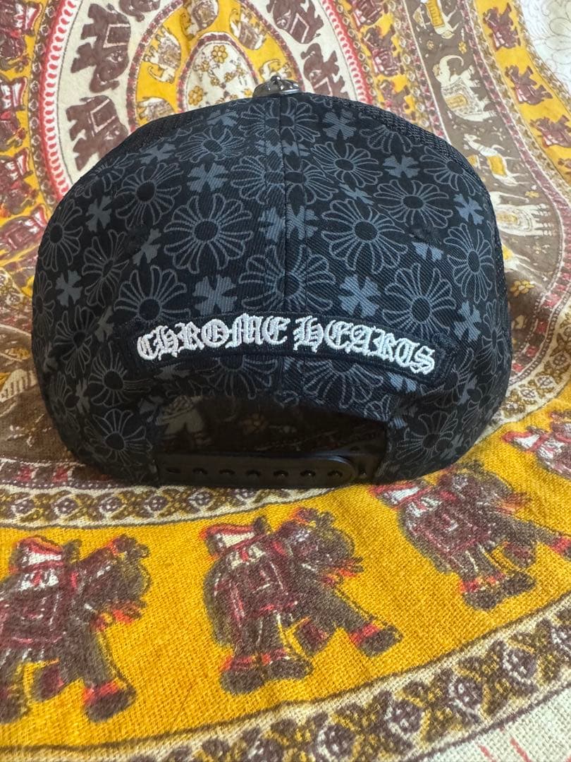 CHROME HEARTS ブラック 花柄 トラッカーキャップ早い者勝ち！！
