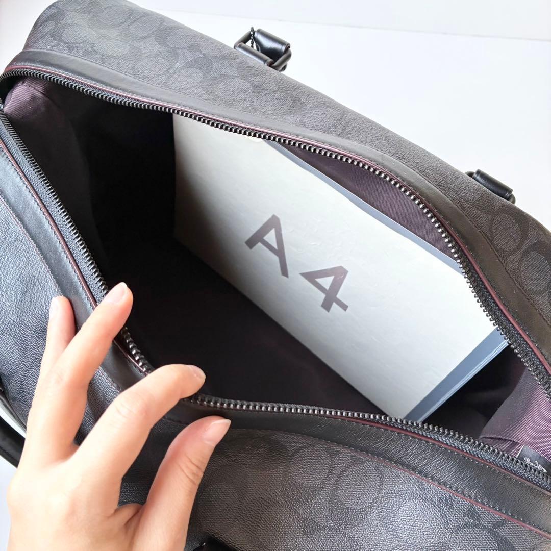 【ほぼ新品】COACH メンズ ボストン トレッカー ベンチュラー 黒