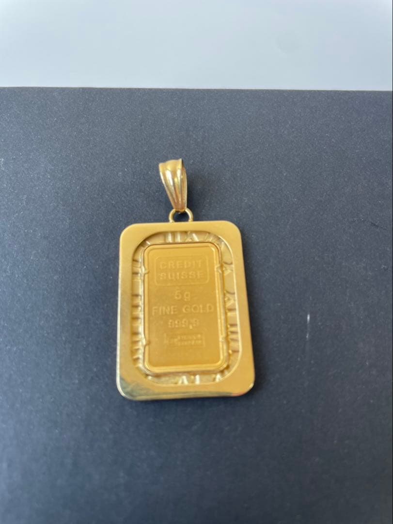 純金 24k リバティ　ネックレストップ 枠18k